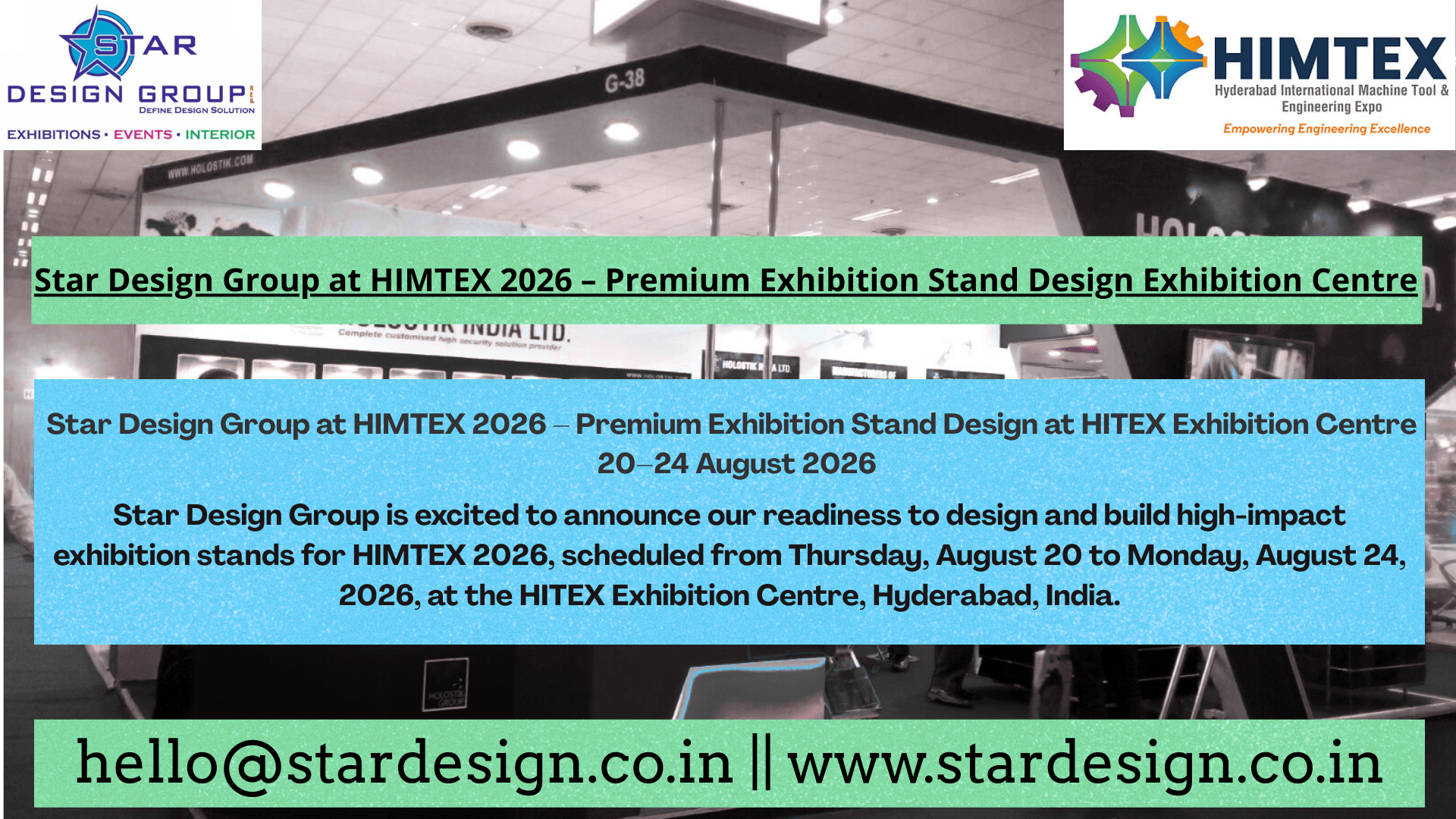 Star Design Group at HIMTEX 2026 – Premium Exhibition Stand Design Exhibition Centre